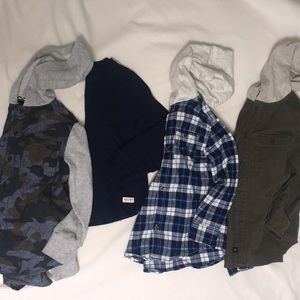 Variety of boys long sleeve tops